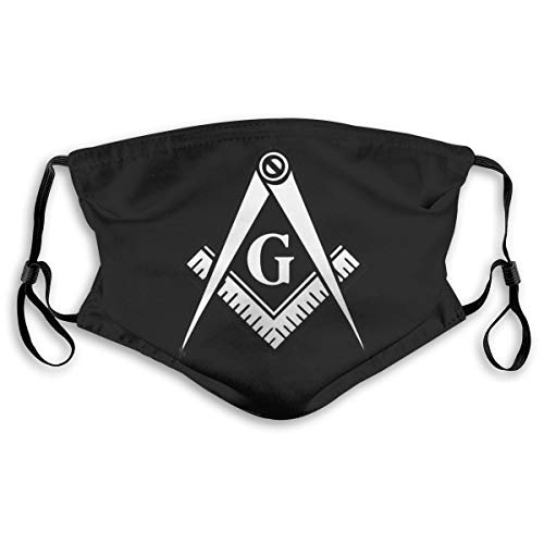 Freemasonry Masonic Lodge Square and Compasses Face Scarf Towel Mouth-Muffle Anti Dust Mouth Cover Black