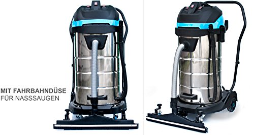 INDUSTRIESAUGER inkl. Fahrbahndüse, drei Schläuche, Saugschlauch-Längen