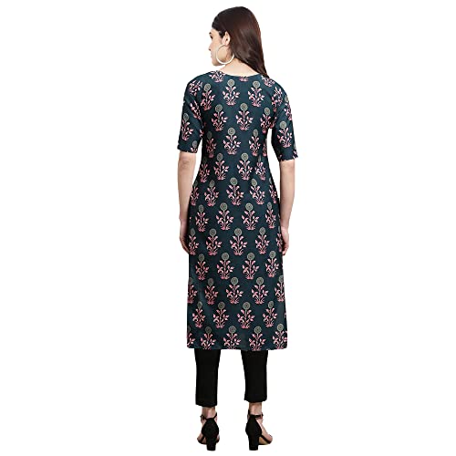 Image of Pinkmint Women's Crepe Digital Print Straight Kurta