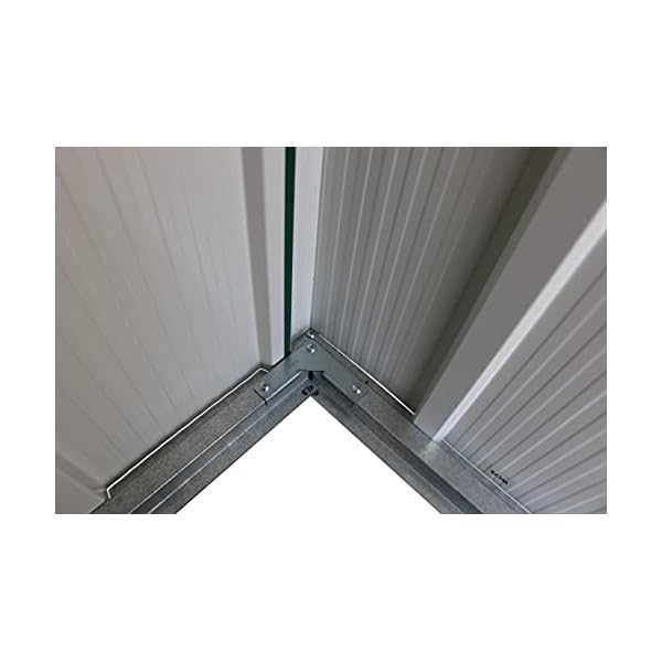 Duramax Metallgerätehaus Metallgerätehaus ECO 5x4 anthrazit/weiß – Bild 7