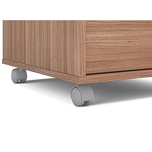 Gaveteiro Maia 3 Gavetas com Chave e Gaveta para Pastas Suspensas Castanho Politorno