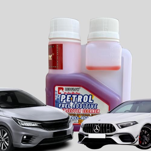 Image of Red Flow Petrol Additive | Injector Cleaner (100ML), Treats 50L Petrol, for All Cars, Bikes & Gearless Scooters. Keeps Engine Clean, Improves Engine Smoothness, Fuel Economy & Pickup.
