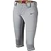 NIKE Girls' Diamond Invader 3/4 Pants, Wolf Grey/Black, Medium