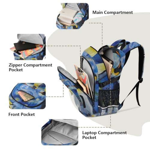 Mochila para laptop de 17.5 pulgadas negra con diseño de pingüino emperador 5