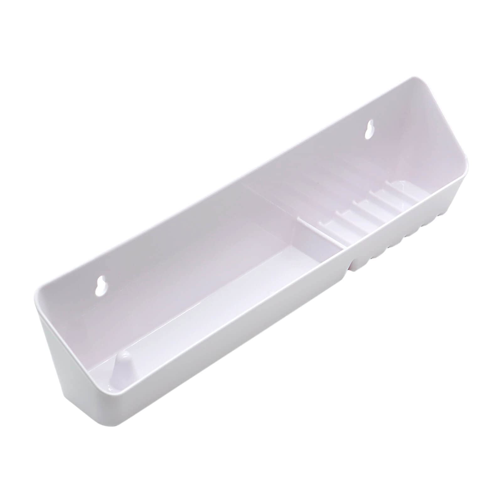 Küchenspüle Frontschalen Tip Out Tray Set 35,6 cm Polymer Kunststoff weiß - 2er Pack