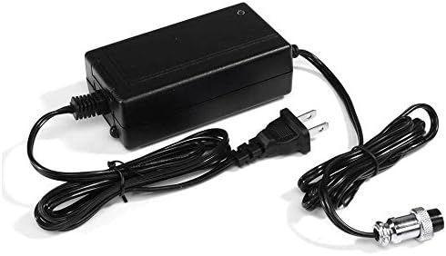 ZAITOE 24 Volt 2A 48W Scooter Battery Adapter Charger 3-Pin Inline for Boreem Jia 602-D Rad2Go E5 Leopard Shark (some models) (250 watt version)