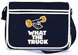  What The Truck, Skateboard Longboard Retro Messenger Bag Kuriertasche Umhängetasche , Größe: onesize,Navy