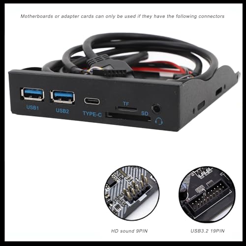 Panneau avant USB 3.0 avec hub de table et lecteur SD TF pour PC Windows - 3