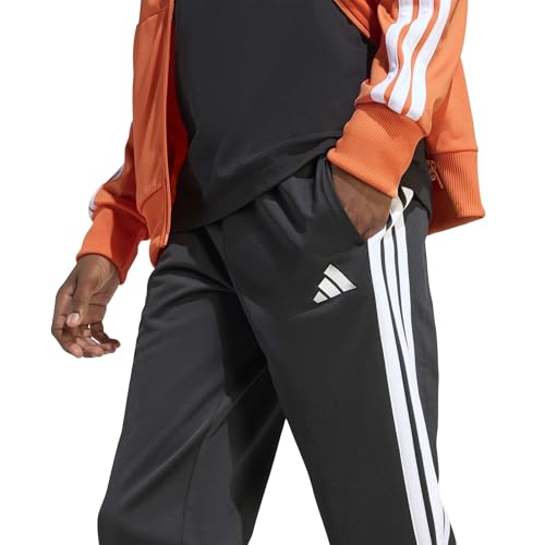 adidas Unisex Kids SEASONAL ESSENTIALS TIBERIO 3 STRIPES TRICOT TRACKSUIT, Dusky Orange/white, 13-14 Years