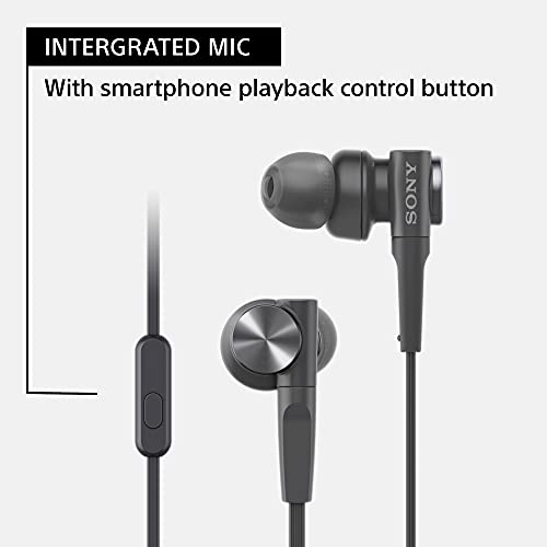 Sony Mdrxb55Ap Wired Extra Bass Earbud Headphones/Headset With Mic For Phone Call, Black #TOP4