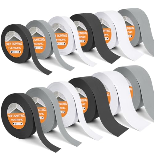 flintronic Weichsockelleiste, Weichsockelleiste Selbstklebend für Küche und Badezimmer, Selbstklebende Abschlussleiste aus PVC, flexible Knickleiste - Fugendichtungsband