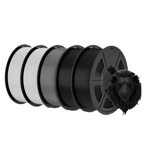 3D フィラメント PLA/PETG/高速マット Petg/abs/シルク/HSMPLA/PLA プラス/プラ 5kg 1.75 ミリメートルプリンタ(PLA 2BK 2WT GY)の商品画像（Amazon）