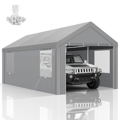 Image of COBIZI 10x20 FT Heavy Duty Carport with Galvanized Frame,