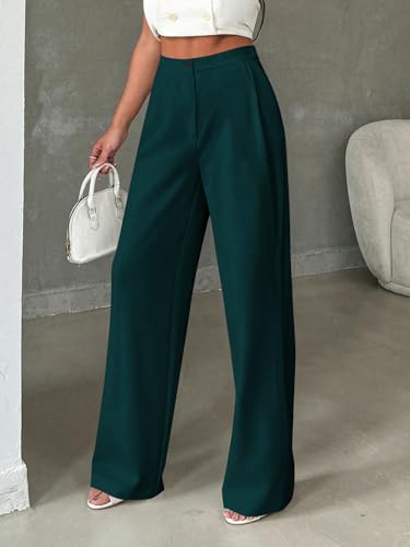 Image of Toochki Trousers for Woman Pants Women's Formal Office Korean | Black Track Pant | Straight | Cotton Spandex Stretchable Trouser | High-Waisted Bottom Wear