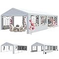 GARTOO 20' x 30' Heavy Duty Party Tent - Outdoor Wedding Gazebo Event Shelter Canopy with Removable Sidewall & 4 Sand Bags for Outdoor Event, Wedding, Birthday Party