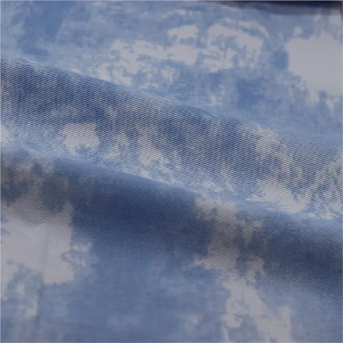 Tissu en coton sergé denim bleu clair épais pour couture de jeans et sacs