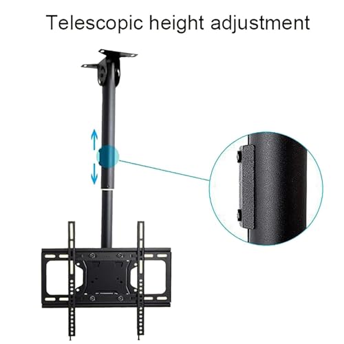 Support TV plafond pivotant inclinable hauteur réglable écran 32 65