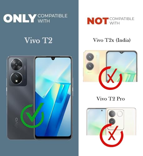 Image of Jkobi Back Cover for Vivo T2 (India) (Silicone Clear Shockproof Case with Camera Protection | Soft and Flexible | Transparent)