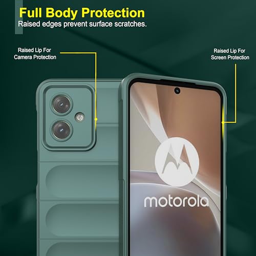 Image of amazon basics Back Case Cover for Moto G64 5G (Silicone Dark Green)