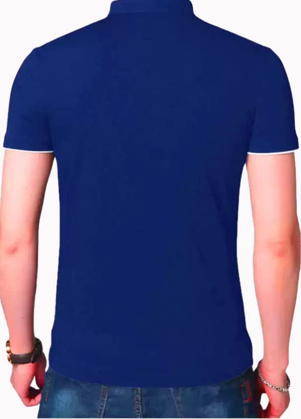 Image of Cotton Mandarian Collar T-Shirt for Men Pack of 1 (Size-S, M, L, XL, XXL)