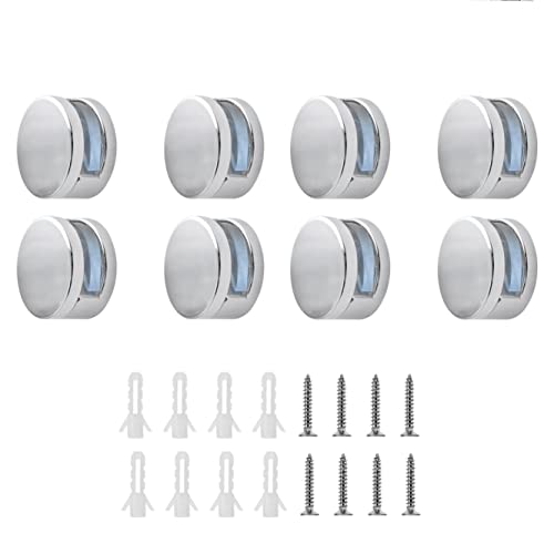 JZK Lot de 8 clips de fixation sans cadre pour miroir de chambre à coucher, kit de suspension pour miroir de salle de bain