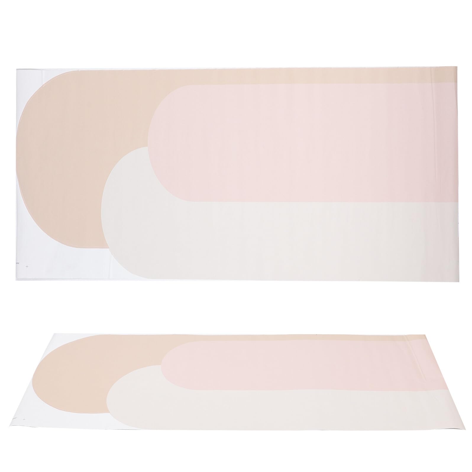 KOMBIUDA Pegatinas de Pared Geométricas Bohemias 2piezas para Sala de Estar, Adhesivas de Pvc, Decoración Rápida Diseño de Arco Elegante para Superficies Lisas