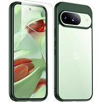 Amazon.co.jp: Google Pixel 9/9pro 用 ケース グリーン 耐衝撃 ガラス