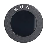  GWN Accesorios para telescopios astronómicos Filtros solares Negros de 0.965\"/ 1.25\" Rosca estándar de Aluminio Completo para Ocular Astro Optics - Negro