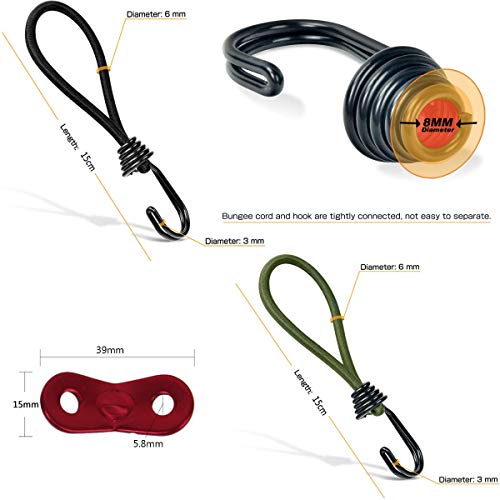 Binjor 16Pcs Tenditori per Teloni con Gancio a