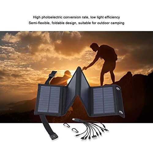 10W Portable Solar Panel, Foldable Solar Charging Board USB Charging Travel Camping Solar Charger for Car, Automotive, Motorcycle, Boat, Marine, RV, Trailer