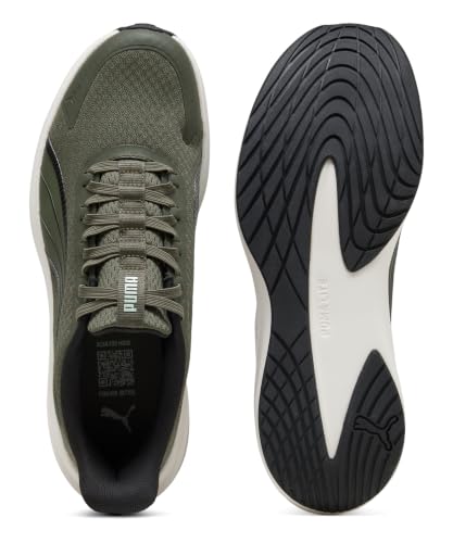 PUMA Erwachsene Dasher Lite SLIPTECH™ Laufschuhe 46, Moss Veil Warm White Black Soft Grass Green – Ansicht 4