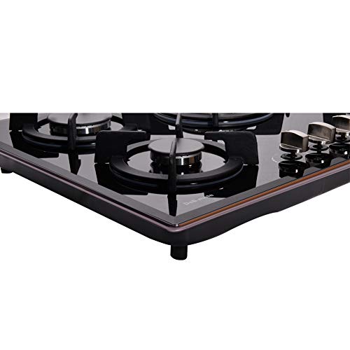 30 Inch Gas Cooktop, Built-In Tempered Glass 5 Burners Gas Stovetop Lpg/Ng Convertible Gas Stove Top Dual Fuel Gas Hob Dm517-01 #TOP6