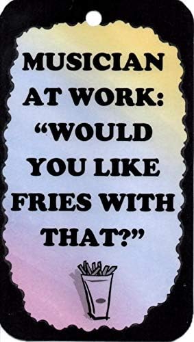 Set of 3 Music Notes Door Hanger, Wall Hanging Sign, Refrigerator Magnet. Musician, Band, Orchestra, Choir Gifts. 5094H Musician at Work: Would You Like Fries with That? image 3