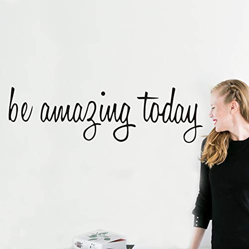 Wall Decals Stickers Inspirational Be Amazing Today Vinyl Positive Wall Saying Peel And Stick Motivational Quotes Decal For Home Bedroom Living Room Decor Decoration #TOP4