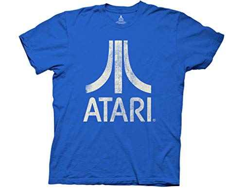 Ripple Junction Atari Classic Logo Adult T-Shirt Large Royal Blue Ripple Junction Atari Classic Logo Adult T-Shirt Large Royal Blue