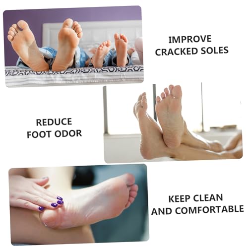 Beavorty 16 Pares De Máscara Para Os Pés Meias Com Calcanhar Rachado Máscaras Para Cuidados Com Os P