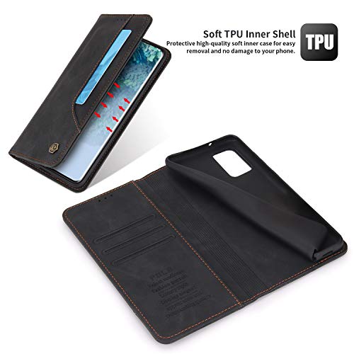 Celular Capa Samsung Galaxy A12 5G Case Flip Kickstand Suporte para 5 Cartões Carteira de Couro de D
