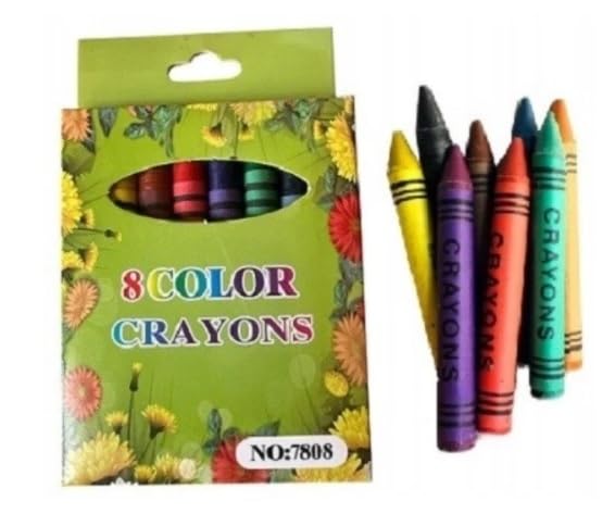Juego de 8 ceras de colores escolares, lápices pastel