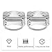 Unomor 4 Pcs Stainless Steel Toolbox Handles Foldable Chest Pull Handles Heavy-Duty Metal Box for Industrial Toolboxes and Storage Cases