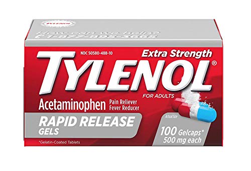 Tylenol Extra Strength Rapid Release Gels with Acetaminophen, Pain Reliever & Fever Reducer, 100 ct - 3 Pack
