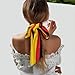 Women's Germany German Flag Neck Scarf for Her Wife Fashion Satin Neckerchief Headscarf Hair Wrap Silk Feeling Double-sided Hairband Headband Belt for Handbag Purse Accessories Gift