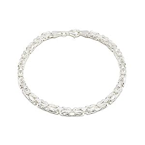 Aurum Jewelry Aurum Jewelry 925 Silberkette: Königsarmband Silber mit der Breite 4mm und auswählbare Länge 19cm und 21cm Aurum Jewelry Aurum Jewelry 925 Silberkette: Königsarmband Silber mit der Breite 4mm und auswählbare Länge 19cm und 21cm