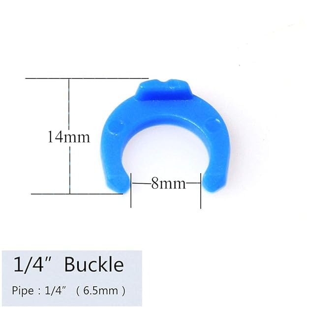 Image of CSI INTERNATIONAL 1 /4 Inch RO Locking Clips (Pack of 50) | Push Fit Safety Lock Clips for RO Water Purifier Pipe Fittings | Quick Connect Tube Lock Clips | Compatible with RO, UV & UF Systems