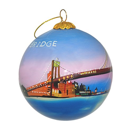 Handbemalte Glas-Weihnachtsdekoration – Brooklyn Bridge &...