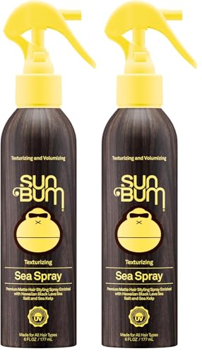 Image of Sun Bum Sea Spray | Texturizing and Volumizing Sea Salt Spray | UV Protection With a Matte Finish-| Medium Hold-| For All Hair Types-| 6 FL OZ Bottle,(Pack of 2)
