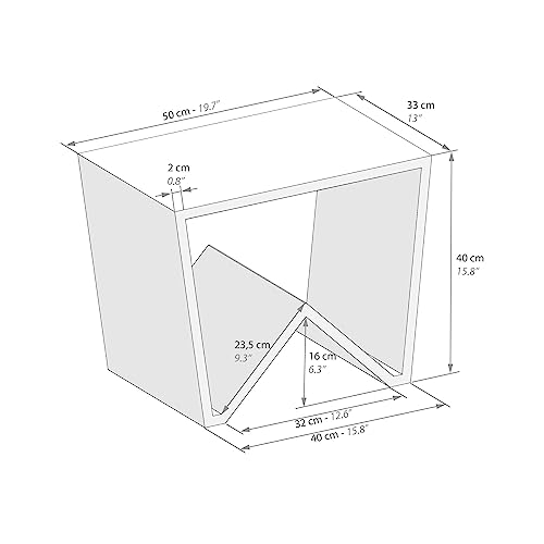 Mobili Fiver, Tavolino da salotto Emma, Grigio