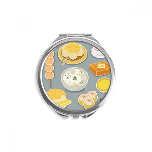 Miroir de maquillage hong kong cuisine locale miroir de poche rond portable