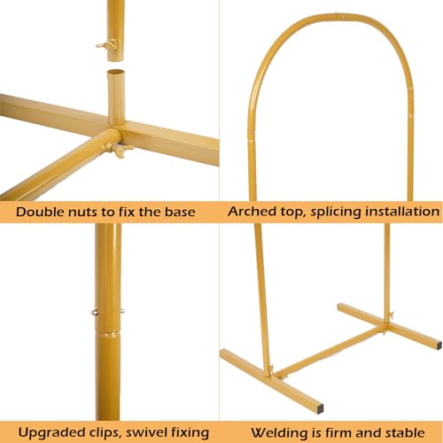 ybaymy Metal Arch Background Frame Set of 3 (4FT/5FT/6FT) Wedding Arch Backdrop Stand Display Stand Arch Frame Gold Wedding Arch Stand for Weddings, Birthdays, Ceremony, Party Decorations - Image 5