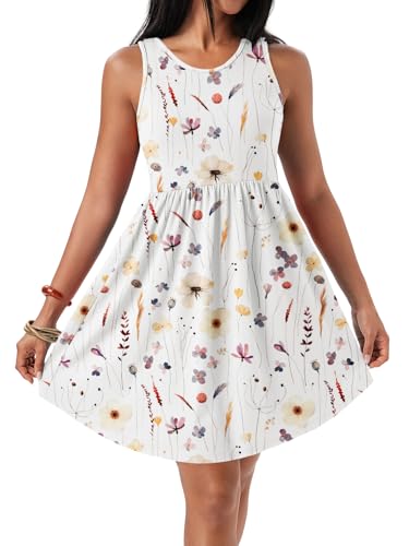 Image of HiMONE Vacation Dresses for Women 2025 Summer Dress Women's Casual Sundresses Casual Beach Petite Sun Dress XS-2XL