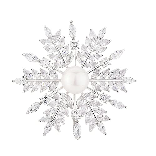 Broche anniversaire pour femmes cadeau en cuivre et zircon